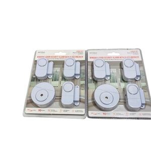 VIBE Window Door 2-4 Piece Sets Security Alarm Glass Breaker‎ Battery Operated